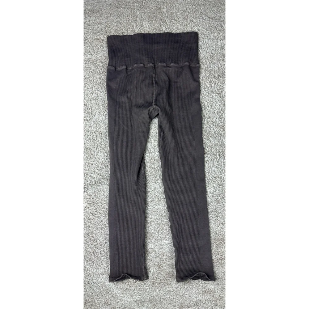Fp Movement Womens Brown Ribbed Leggings Sz XS/S Yoga Gym Athletic Casual Preppy